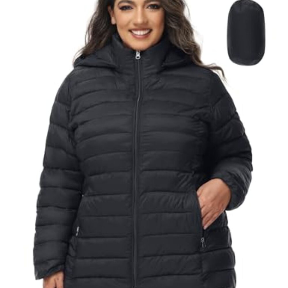 Plus Size Puffer Jacket Packable Lightweight Quil… - image 2